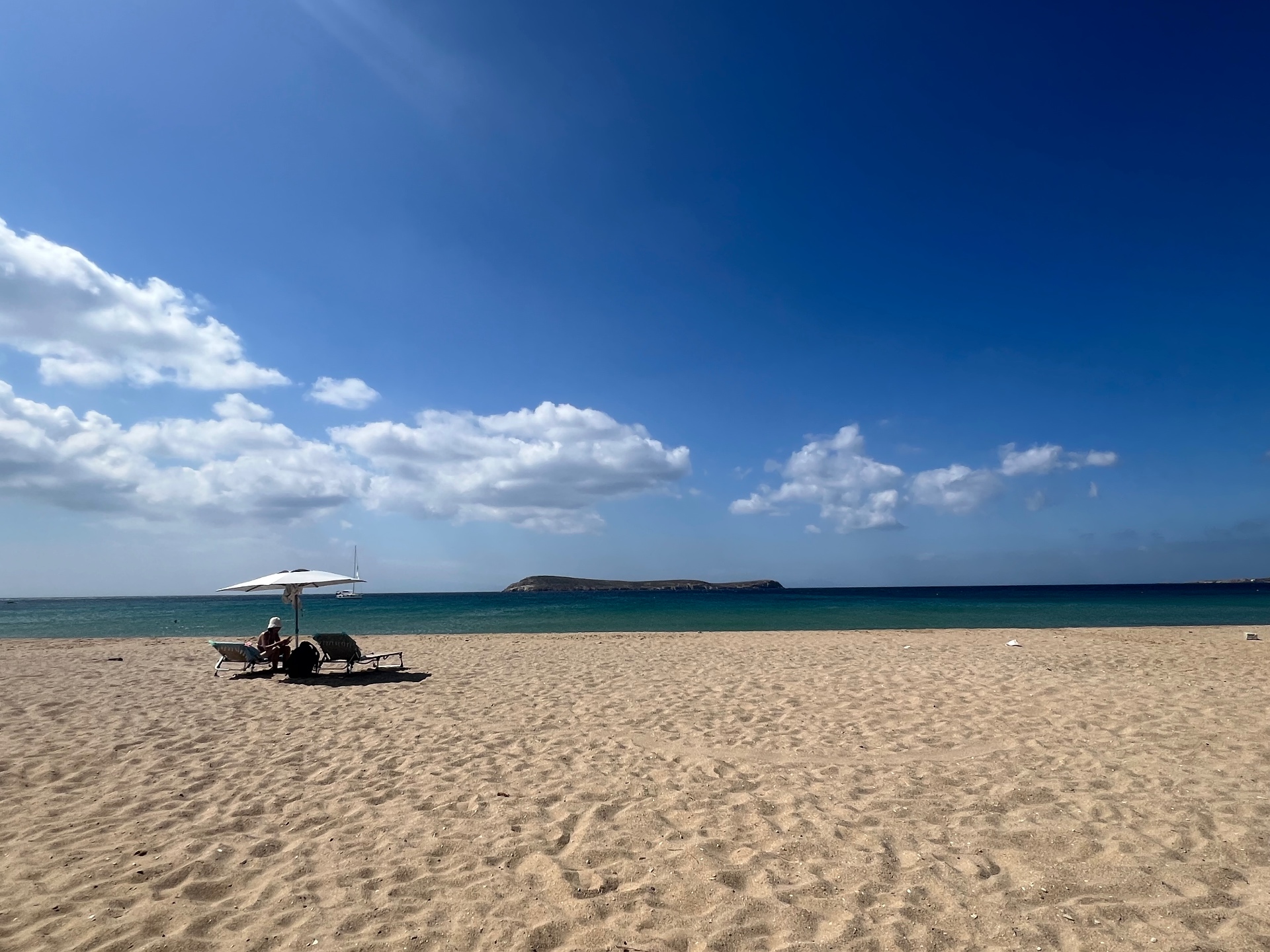 South Paros — golden beach chrissi akti